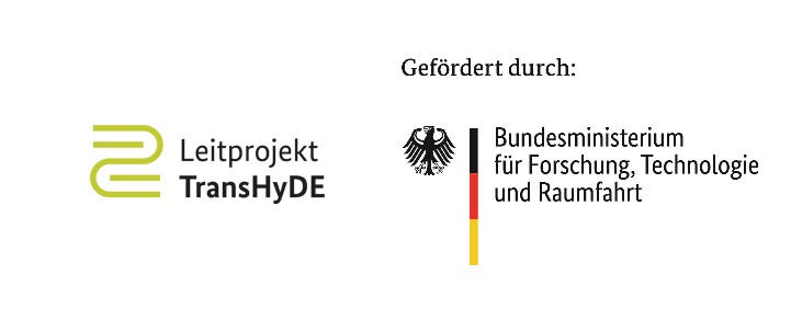 Logo des Leitprojekt TransHyDE und des Bundesministeriums für Bildung und Forschung