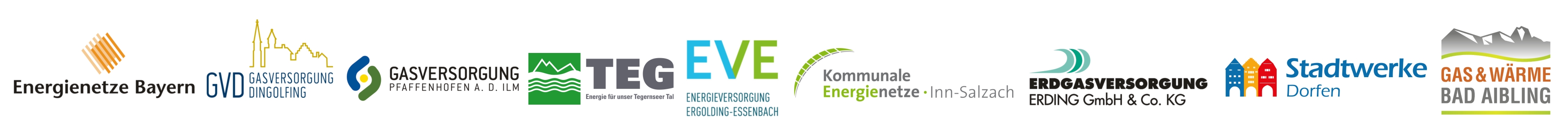 Logos verschiedener Netzanbieter.