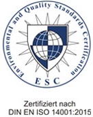 Logo "Environmental and Quality Standards Certification".